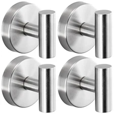 Suction Cup Hooks for Shower - Bathroom Reusable Hooks for Towels, Robes & Lo...