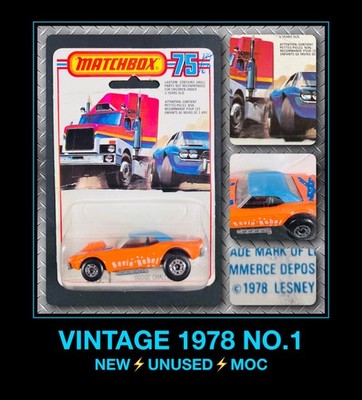 VTG MOC 70s '78 Matchbox Superfast 75 #01 DODGE Revin Rebel CHALLENGER Mopar MIB