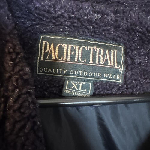 Vintage Pacific Trail Sherpa Fleece Jacket Men’s XL Purple Full Zip Outdoor Warm - Picture 2 of 6