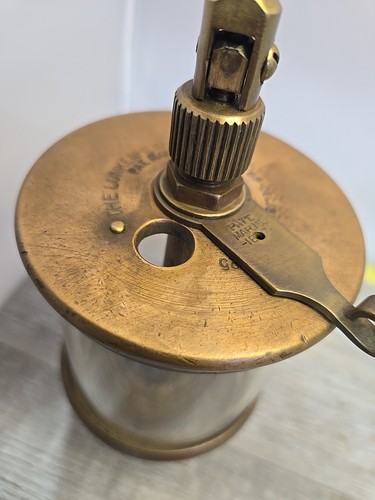 LUNKENHEIMER Antique No. 5 Oiler Fig 1300 Sentinel Hit & Miss Engine Brass USA - Imagen 4 de 18