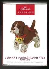 Hallmark Keepsake Ornament 2022 Puppy Love 32nd German Shorthaired Pointer dog