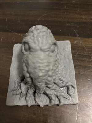 3D Printed Ceramic Plaque Cthulhu Octopus, Man Grey 3.5x3.5  