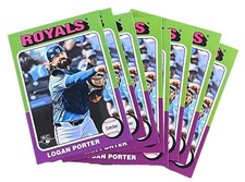 2024 Topps Heritage -  #625 - Logan Porter -  (RC) -  Royals -Lot Of 8 - NM/M
