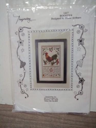ROOSTER Sampler Cross Stitch By Artist Diane Arthurs Imaginating Kit