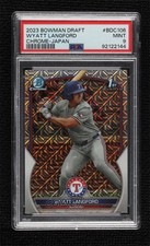 2023 Bowman Draft Chrome Japan Refractor Wyatt Langford #BDC-106 PSA 9 MINT e8i