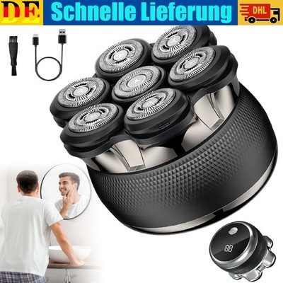 Elektrisch Rasierer 7D Skull Shaver Gesicht Kopfrasierer Glatzen Rasierer Herren