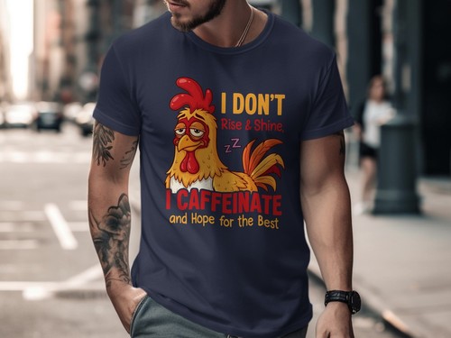 Camiseta I Don’t Rise & Shine I con cafeína, divertida camiseta de café para adultos cansados - Imagen 11 de 16