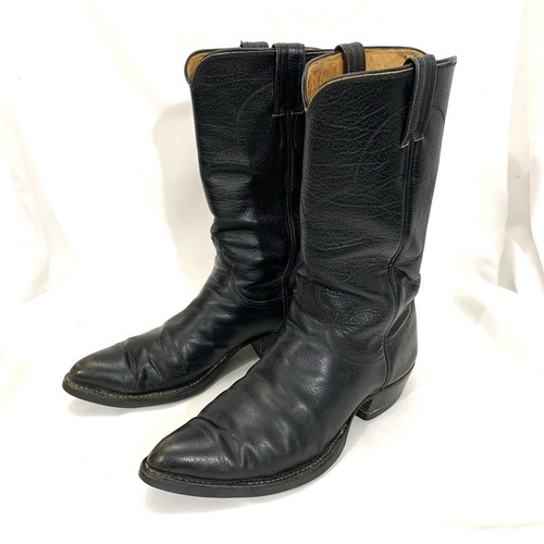 BOTAS VAQUERAS JUSTIN NEGRAS DE COLECCIÓN PARA HOMBRE TALLA 9D - Imagen 10 de 19