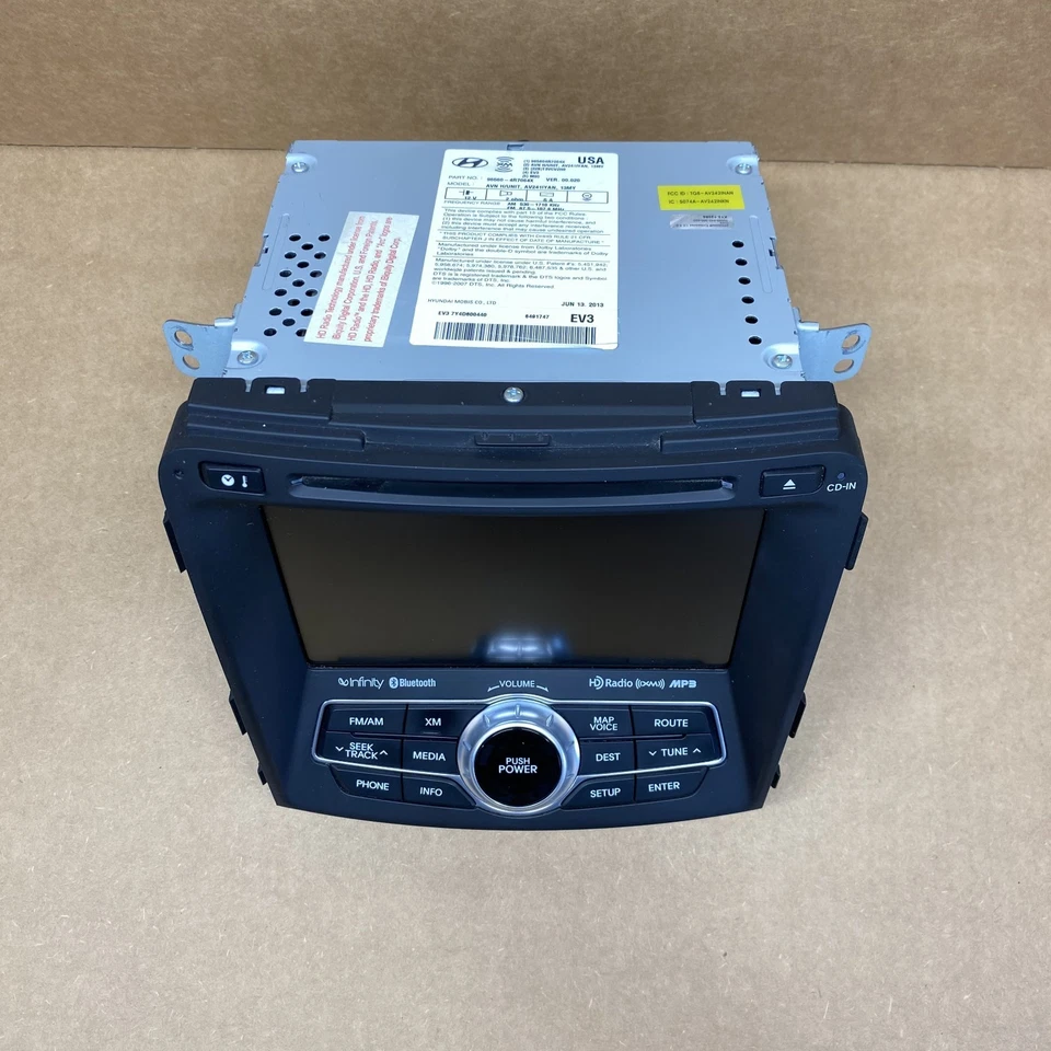 2011-2015 现代索纳塔导航收音机 CD 播放器屏幕原始设备制造商 96560-4R7064X — 第 2/4 张图片