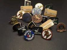 20 Mixed Gun Lapel Pins Ruger Colt FN Winchester Remington Wholesale Bulk Lot