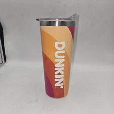 2023 Dunkin Donuts 20oz Stainless Tumbler W/Screw On Lid 