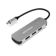 USB C Hub 4 Ports, Multiple USB 3.0, 2.0 Splitter Portable USB C to USB Adapt...