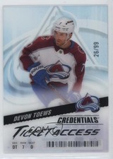 2024 Upper Deck Credentials Acetate Ticket Access 26/99 Devon Toews #TA-DT 0nr3