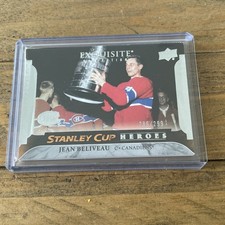 2025-26 UD Black Diamond Exquisite Stanley Cup Heroes Jean Beliveau /299 #ESC-JB