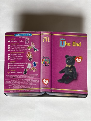 1999 McDonald's TY The End the Bear Teenie Beanie Baby 2000 Rare Retired. NEW. - Picture 2 of 2