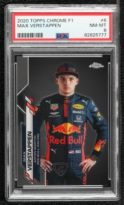 2020 Topps Chrome Formula 1 F1 Racers Max Verstappen #6 PSA