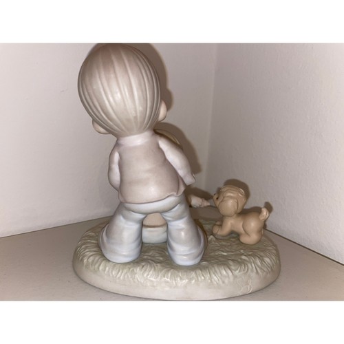 Precious Moments Figurine 520705 "Baby's First Pet" 1988 5" Enesco Porecelain - Picture 5 of 12