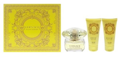 Versace Yellow Diamond 3 Piece Gift Set 1.7oz Perfume Shower Gel Body Lotion
