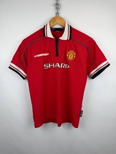 Vintage Manchester United 1998 1999 Home Football Shirt Umbro Sharp SizeYouth158