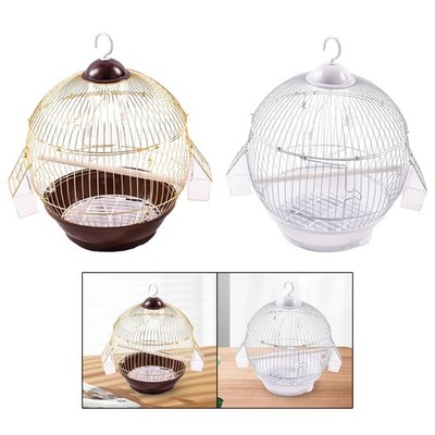 Premium Vogelkäfig zum Aufhängen mit Futterschale - Ideal für Sittiche und Finken