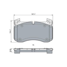 Satz Bremsbeläge Bremsklötze vorne für Mercedes GLS X167 | 643786 Satz Bremsbeläge Bremsklötze vorne für Mercedes GLS X167 | 643786