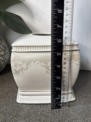 Hotel Collection Tissue Holder Porcelain Off White - Picture 6 of 7
