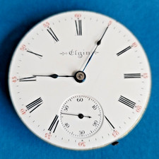 Elgin Grade 96 18s Pocket Watch Movement 7J Gilt Full Plate c.1892 Runs -SB12m