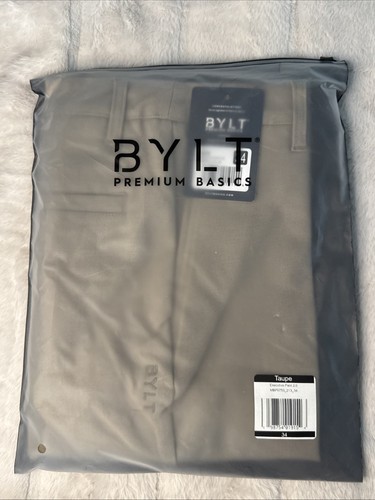 BYLT Premium Basics Executive Pants 2.0 Mens Taupe 34 Free Shipping A23