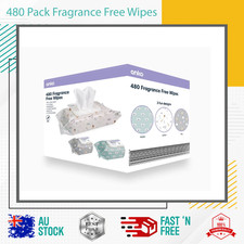 480 Pack Baby Wipes Fragrance Free Simply Water Baby Wipes Soft Gentle AU*