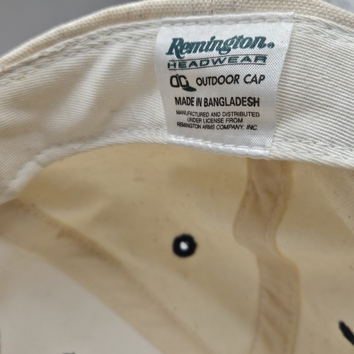 De Colección Remington Gorra Pato Caza Verde Y Beige Correa Trasera Buen Estado - Imagen 7 de 8