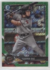 2018 Bowman Chrome Prospects Green Shimmer Refractor 26/99 Eduardo Diaz 7i2