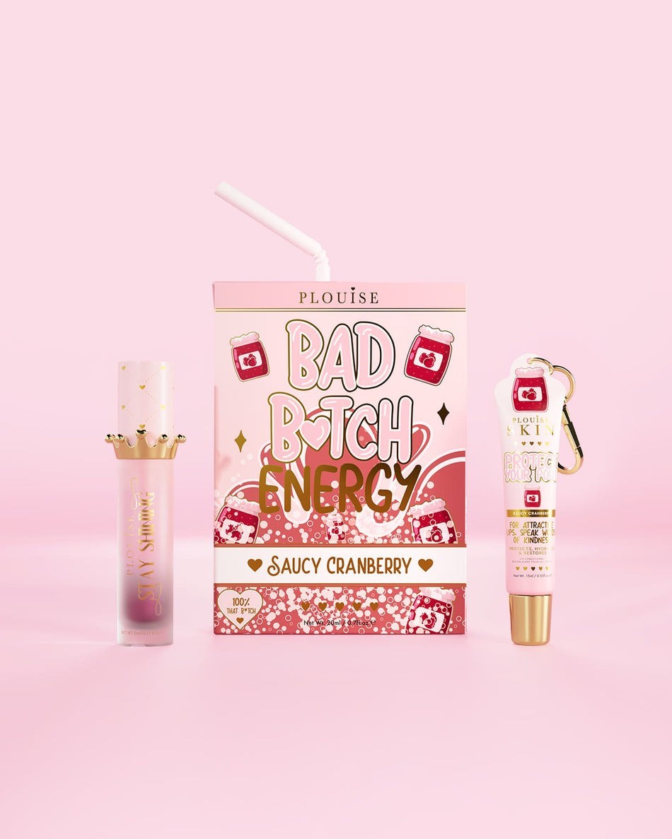 P Louise Bad B*tch Energy Lip Duo *XMAS 2025 SCENT*Saucy Cranberry