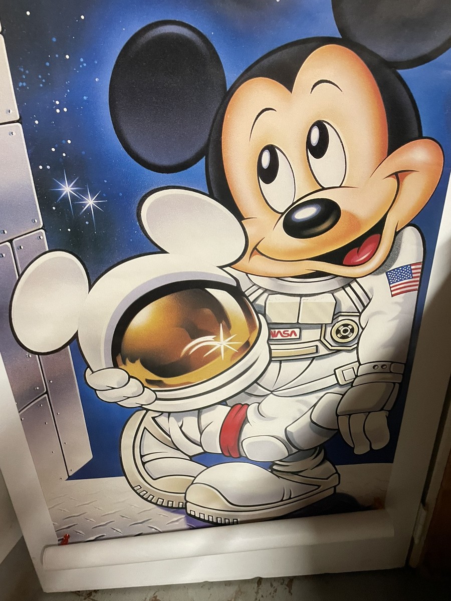 Vintage MICKEY MOUSE - ASTRONAUT - DOOR POSTER 1987 76x26 | eBay