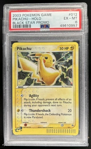 2003 Pokemon Nintendo Black Star Promos Pikachu Holo #012 PSA 6