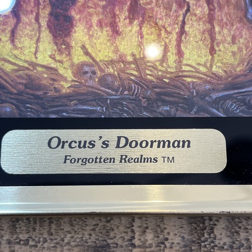 Orcus's Doorman Forgotten Realms Dungeons & Dragons Dufex Foil Print Framed Rare - Picture 2 of 8