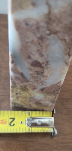 Italienischer Obelisk aus rosa und weißem Marmor - Bild 8 von 9