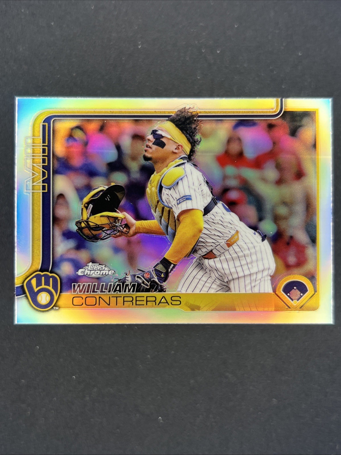 2025 Topps Chrome MLB - Refractor - #25 William Contreras - Milwaukee Brewers