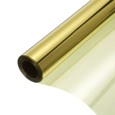 Reflective Window Film One Way Daytime Mirror Privacy Film,Gold Silver 23"x32'