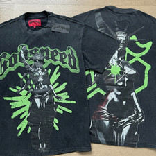 NEW Mens Godspeed Statue of Liberty printing Tee Washed Short sleeved T-shirt