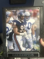 Dan Hampton Autographed Plaque