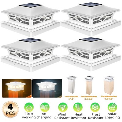 Solar Post Lights, Available In 2/4/6-Pack Options