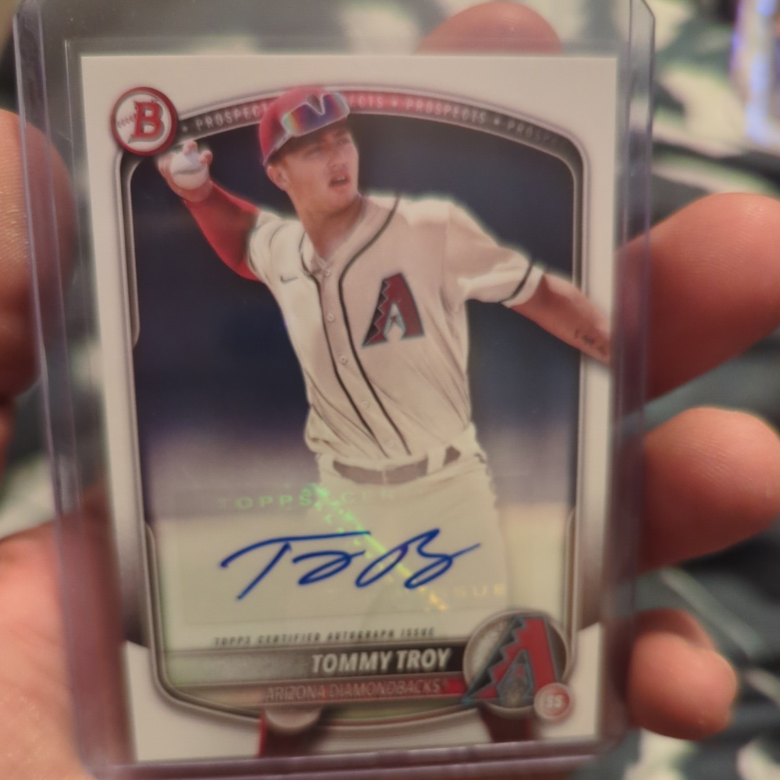 2025 Bowman Tommy Troy Bowman Prospect Auto #BPA-TT Arizona Diamondbacks