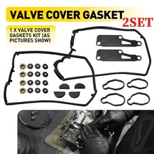 Fits Subaru Impreza WRX EJ205 (Turbo) 2002-2005 Black Valve Cover Gaskets Kit 2X