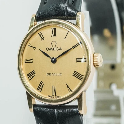 Vintage 1979 *NEAR MINT* OMEGA De Ville Cal.625 MT Winding Roman Gold 24mm Women - Image 1 of 4