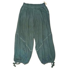NEW Aerie Women's Pants M Happiest joggers baggy wide leg Royal Palm olive green
