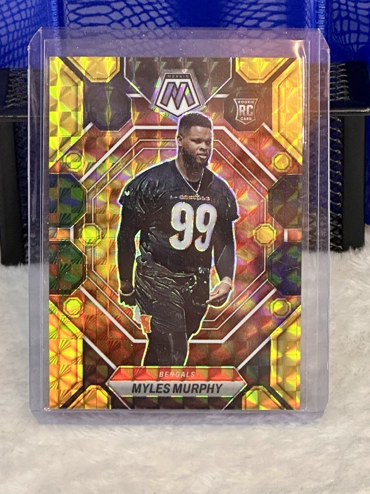 2023 Mosaic #351 Myles Murphy Choice Black Gold Prizm /8 Rookie RC Bengals