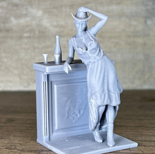 Plastic Saloon Girl Miniature   Western Bar Scene Figurine 54mm 60mm 