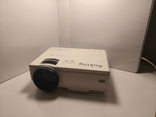 Used AuKing 1080p Mini Projector HDMI USB-A VGA SD Card Output Bluetooth