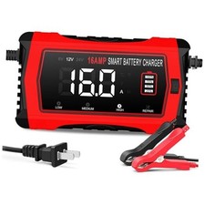16 Amp Battery Charger, Car Battery Charger 6V 12V 24V Lithium,Lifepo4,Lead 16A