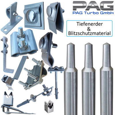 Tiefenerder Blitzableiter Material Blitzschutz Aluminium Draht Halter Klemmen
